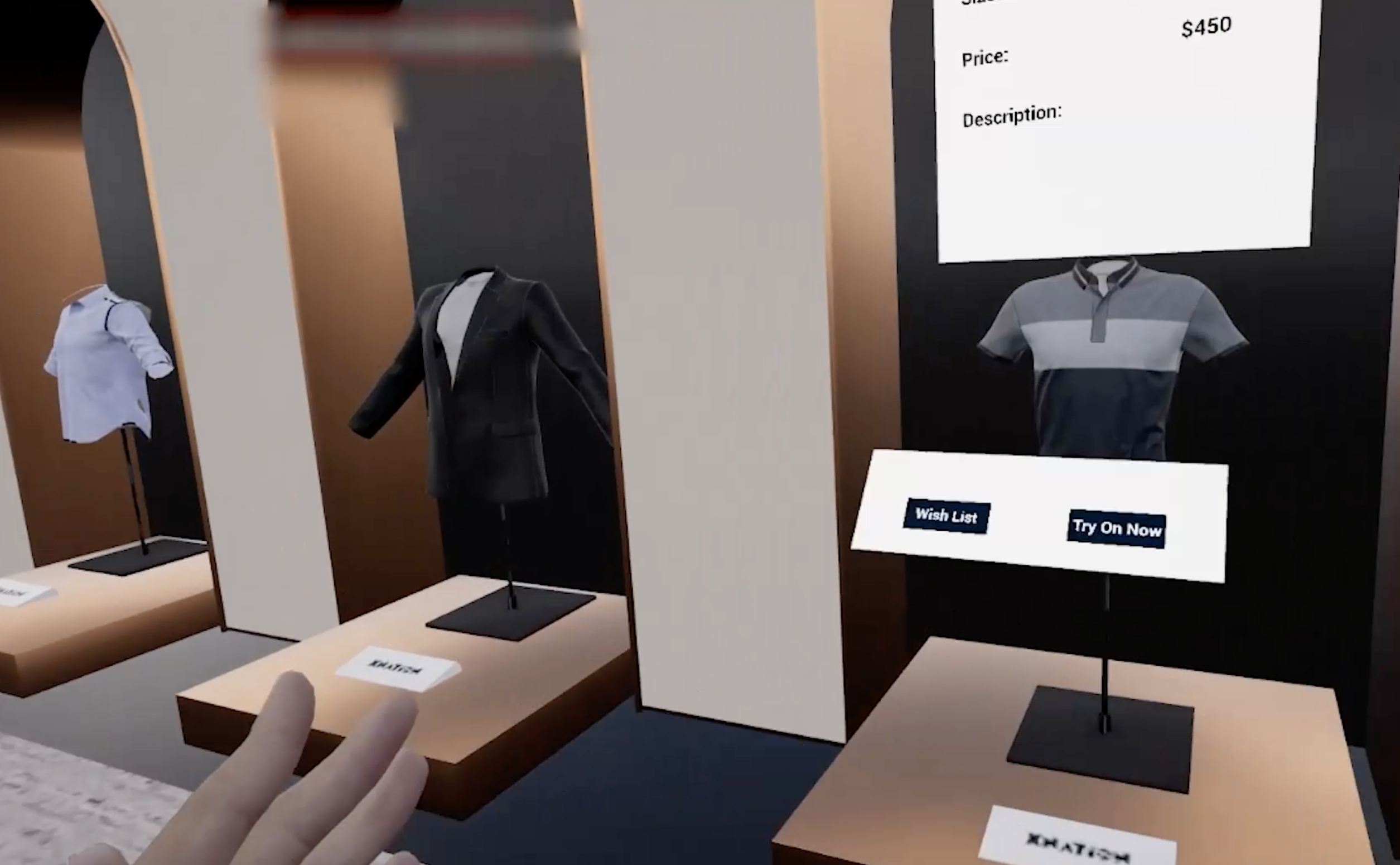 Interior de tienda de ropa